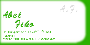 abel fiko business card